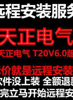 天正电气软件T20V6.0软件远程安装/帮下载软件/帮安装/帮激活软件