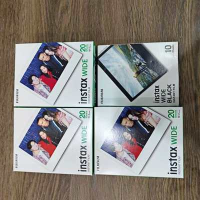 现货富士拍立得宽幅相纸5寸白边大相纸胶片 wide/wide300/200/210