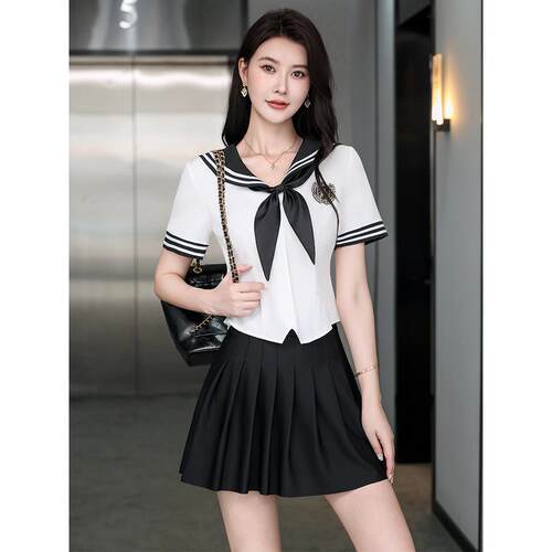 2025新款足浴技师工作服女足疗沐足按摩百褶裙KTV公主裙减龄套装
