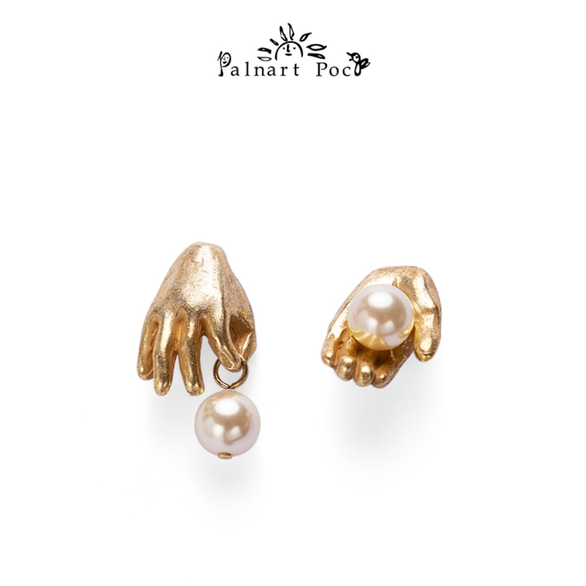 Palnart poc珍珠手掌气质名媛小众设计感高级冷淡风夸张洋气耳环,饰品/流行首饰/时尚饰品新,耳环,淘宝优惠券,粉丝福利购,淘宝优惠卷