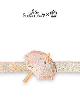 Palnart poc副牌SUU原创设计独特气质白色镂空蕾丝和伞和服带留