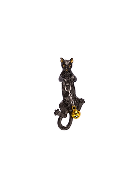 Palnartpoc黑色猫咪铃铛根附