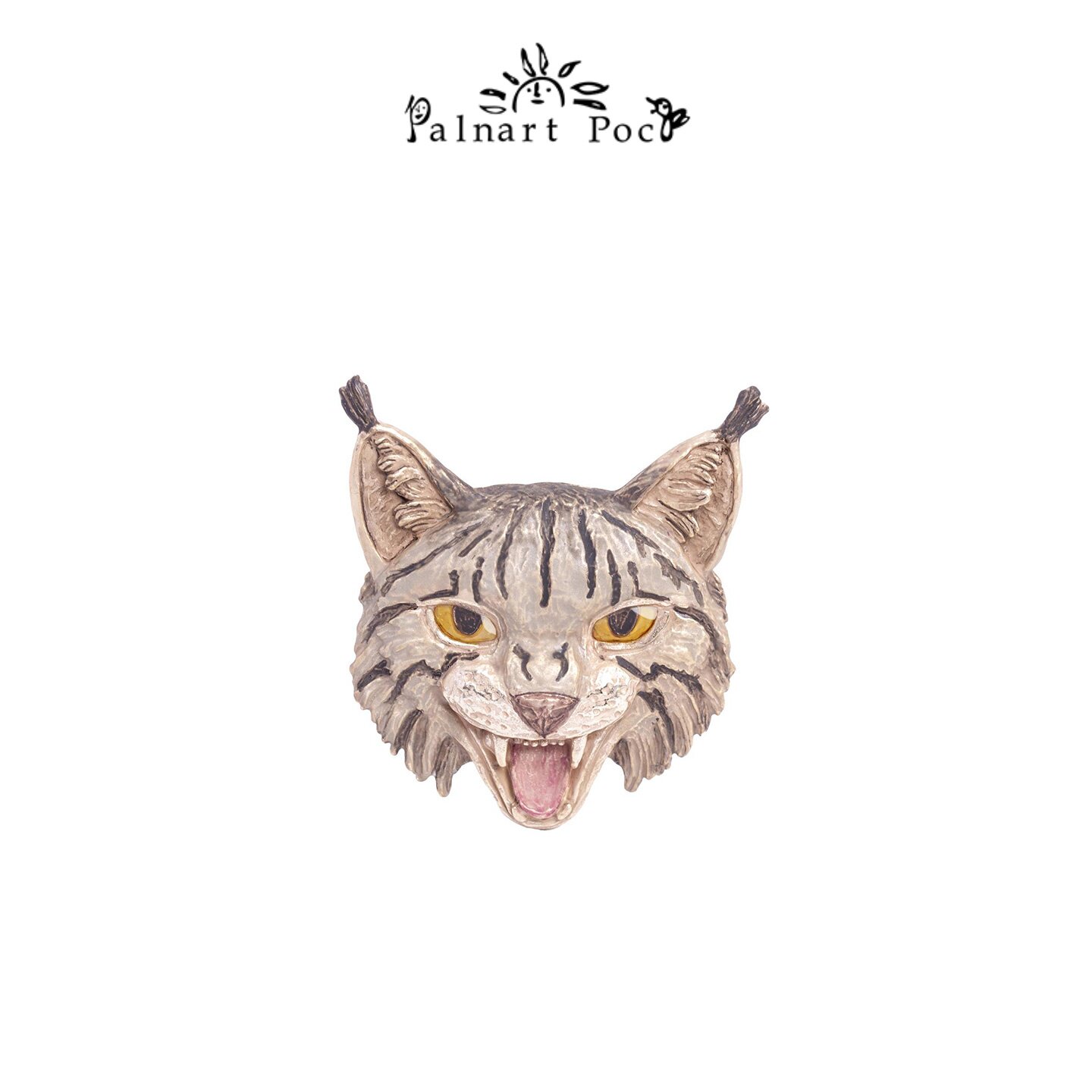 Palnartpoc手作山猫胸针