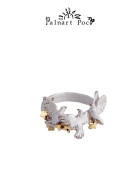 Palnart poc白鸽鸽子奥尔特和平鸽个性戒指优雅百搭稀有限定复刻