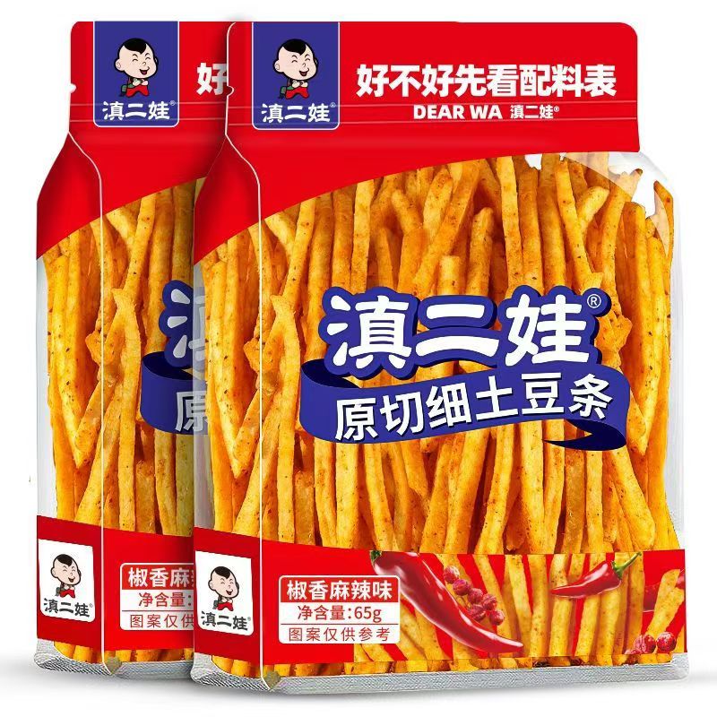 原切薯条滇二娃农科原切薯条土豆条院海苔蜂蜜黄油味65g便宜解
