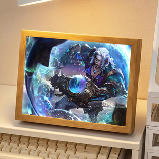 英雄联盟塞拉斯周边灯光画二次元动漫吧唧礼物摆画卧室音响小夜灯