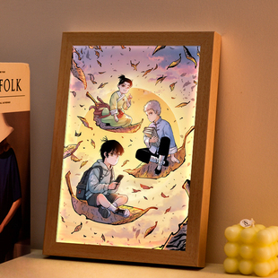 日月同错姜明子高皓光段星炼周边镜子灯光画发光礼物画音响小夜灯