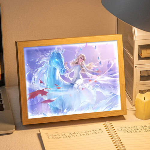 王者荣耀灯光画甄姬周边手办冰雪奇缘小夜灯氛围灯生日礼物摆件