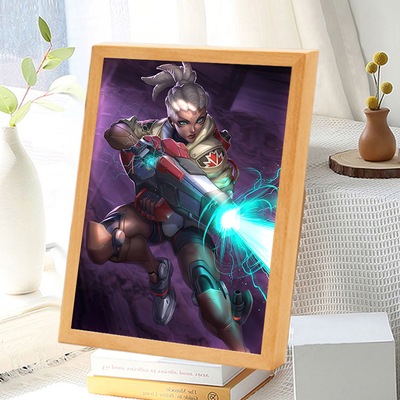 守望先锋索杰恩周边镜子灯光画动漫发光礼物摆台画卧室音响小夜灯