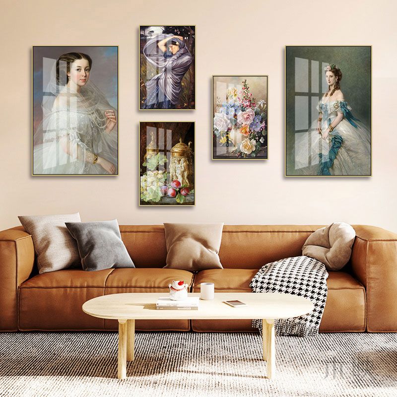 欧式人物油画卧室床头玄关定制装饰画古典美女贵妇挂画宾馆酒店画图片