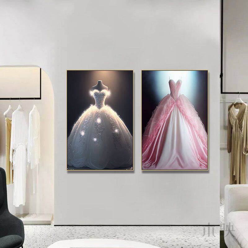 高贵浪漫婚纱婚纱店是装饰画