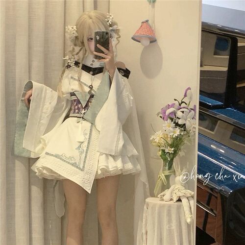 现货中性风龙息谷中华风连衣裙Lolita哥特洛丽塔套装春夏废土风