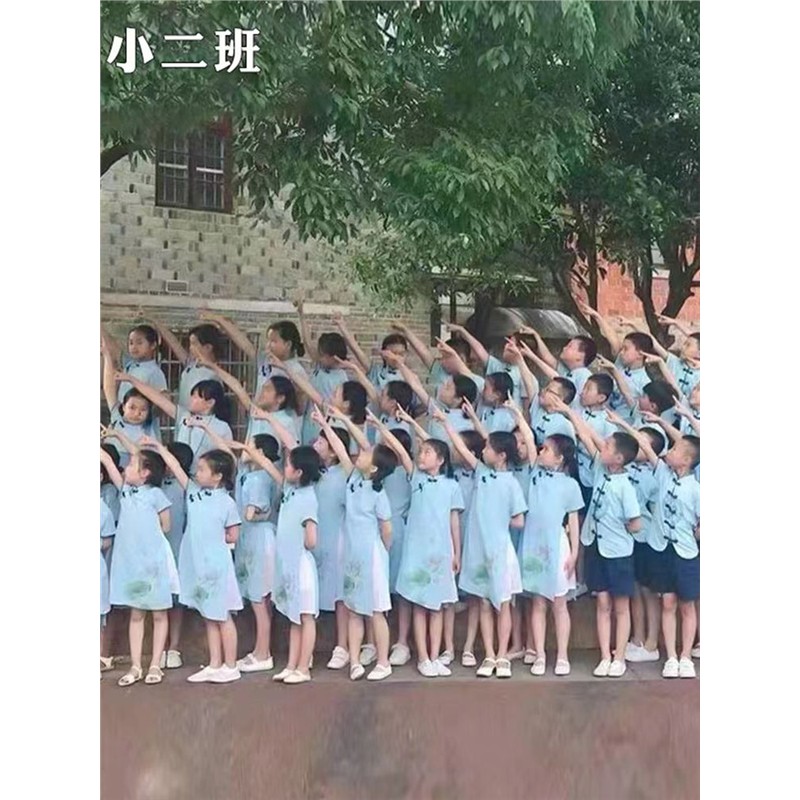 六一儿童演出服幼儿园毕业小学生班服汉服中国风合唱表演服装国风