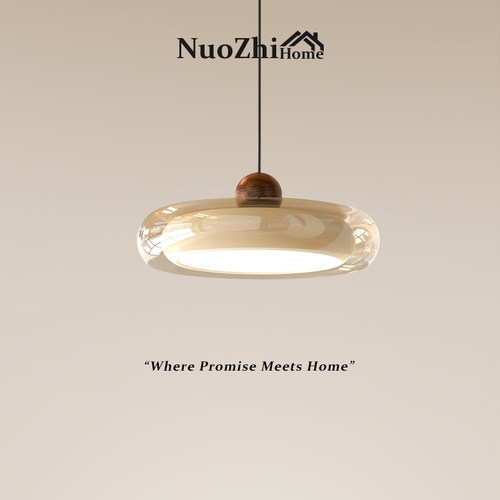 中古风胡桃木色卧室吊灯