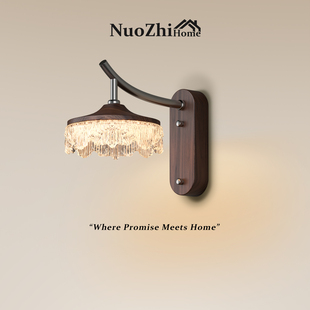 Home中古风卧室床头灯轻奢高级感水滴吊坠客厅沙发旁过道背景墙灯