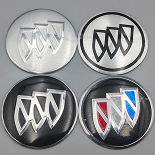 4个价 个性改装别克轮毂盖金属标志贴片56/60/65mm车轮胎盖贴