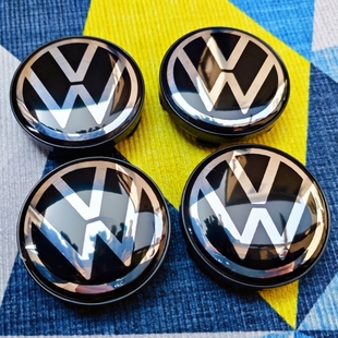 适用进口大众途锐轮毂中心盖途锐改装卡宴车轮盖轮胎盖标志盖配件