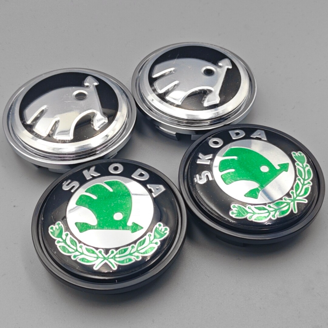 适用大众铝合金轮毂改装斯柯达标志轮毂中心盖车轮胎盖车标志盖