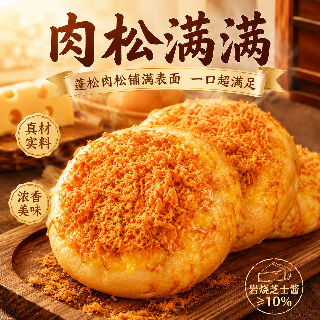手工芝士肉松面包面包夹心学生心软粗粮代餐早餐餐包营养零食整箱