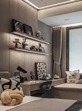 样板间儿童房摆件男孩房卡通暴力熊装饰品装饰画书桌组合饰品摆设