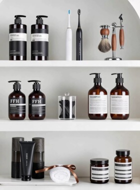 样板间浴室柜毛巾牙刷装饰摆件