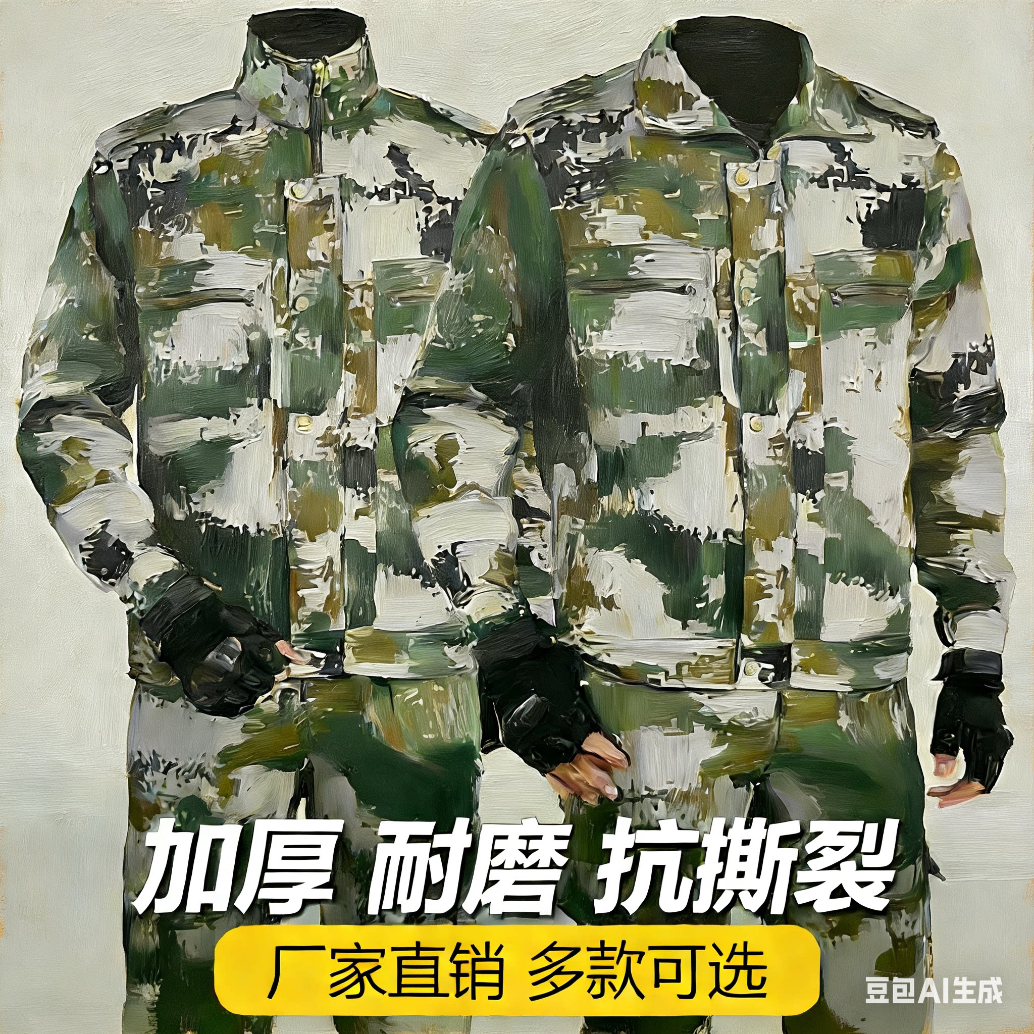 神鹰战士抗撕裂迷彩训练套装