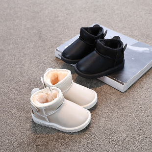 儿童雪地靴冬季巨好看 防水防滑加绒 男女童宝宝小童保暖棉鞋冬靴