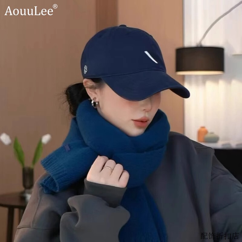 AouuLee棒球帽宽帽檐大脸显脸小男女款百搭大头围遮阳休闲鸭舌帽