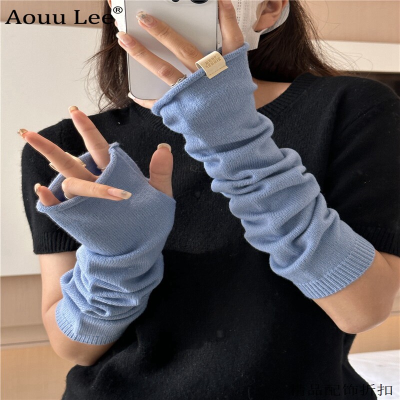 女毛线朋友新款百搭袖套