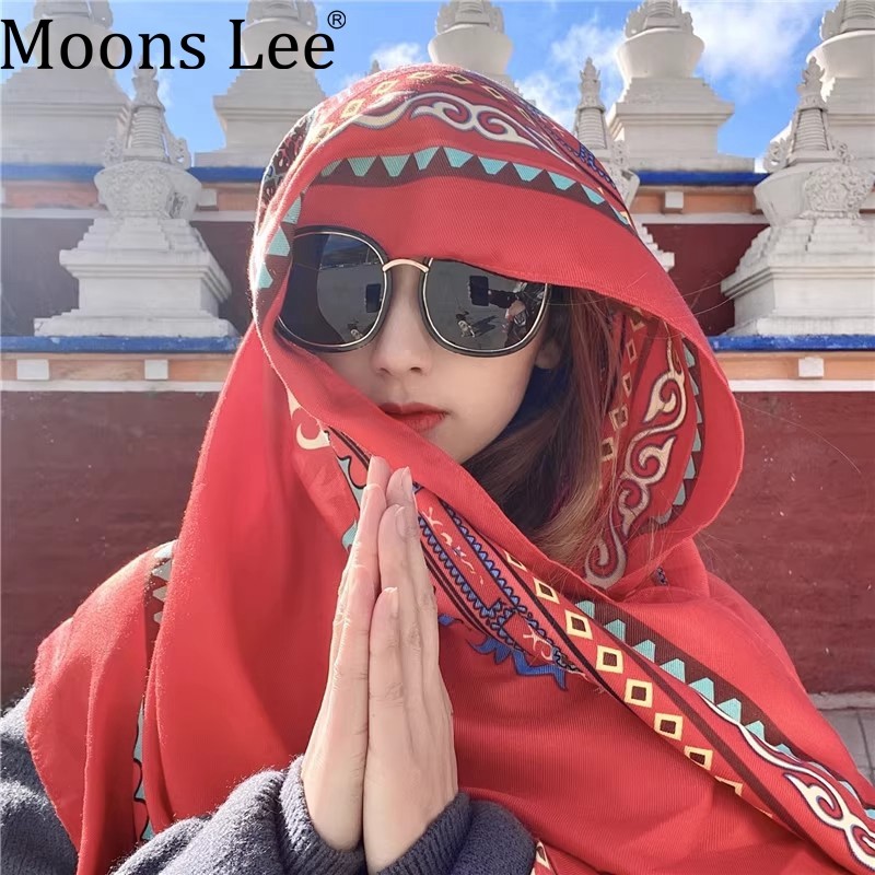 夏季民族风复古印花薄款工艺披肩