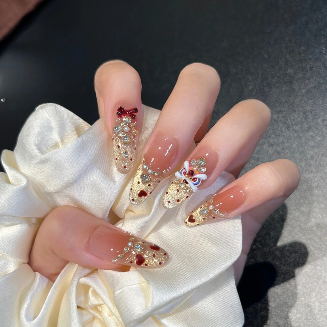 心悦醒狮美甲穿戴甲中长款2026新款高级感显白猫眼手工儿童指甲贴女童美甲贴纸防水自粘秋冬甲片指甲装饰贴片,文具电教/文化用品/商务用品,贴纸/立体贴纸,淘宝优惠券,粉丝福利购,淘宝优惠卷