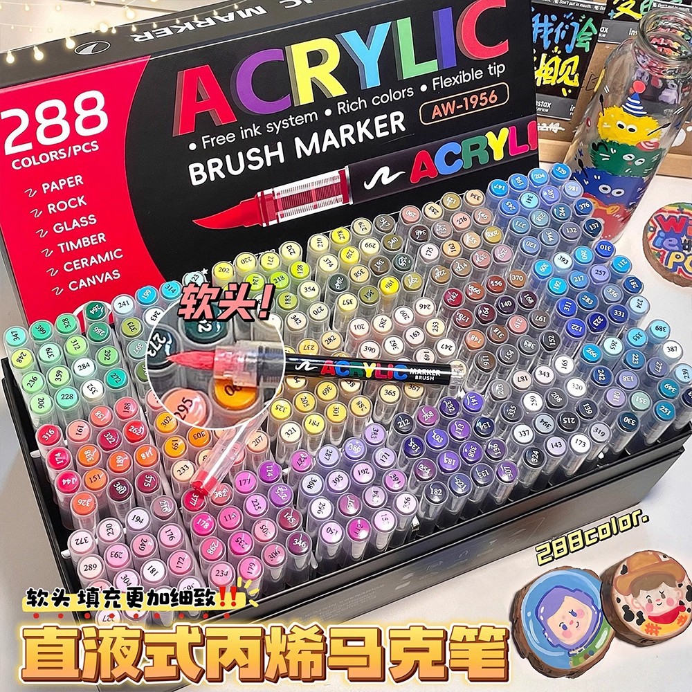 直液式丙烯马克笔英文包装