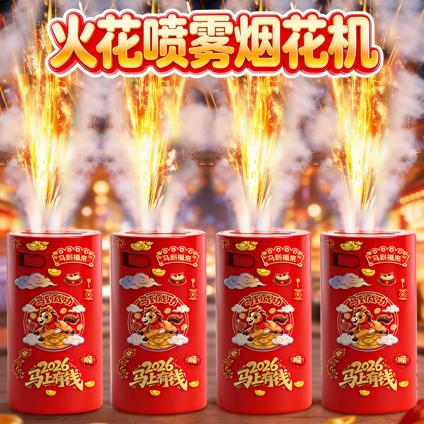 2026过年儿童玩具网红爆款春节电子鞭炮喷火花新年春节烟花爆竹,玩具/童车/益智/积木/模型,发光玩具,淘宝优惠券,粉丝福利购,淘宝优惠卷