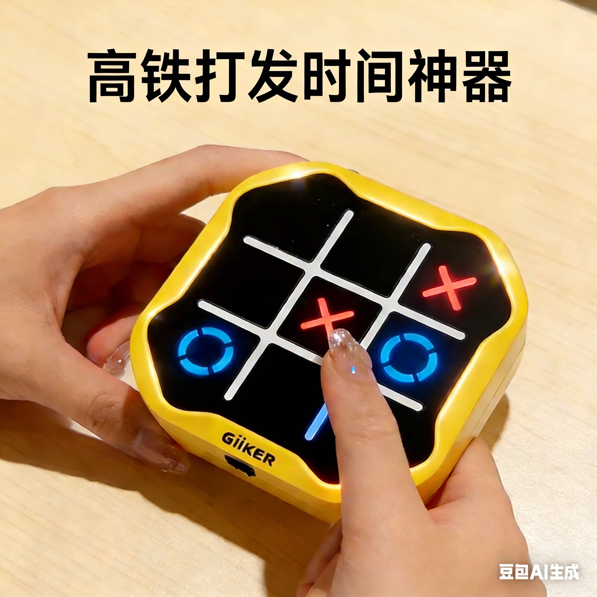 儿童高铁打发时间益智玩具电子井字棋按按火车上飞机双人桌面游戏