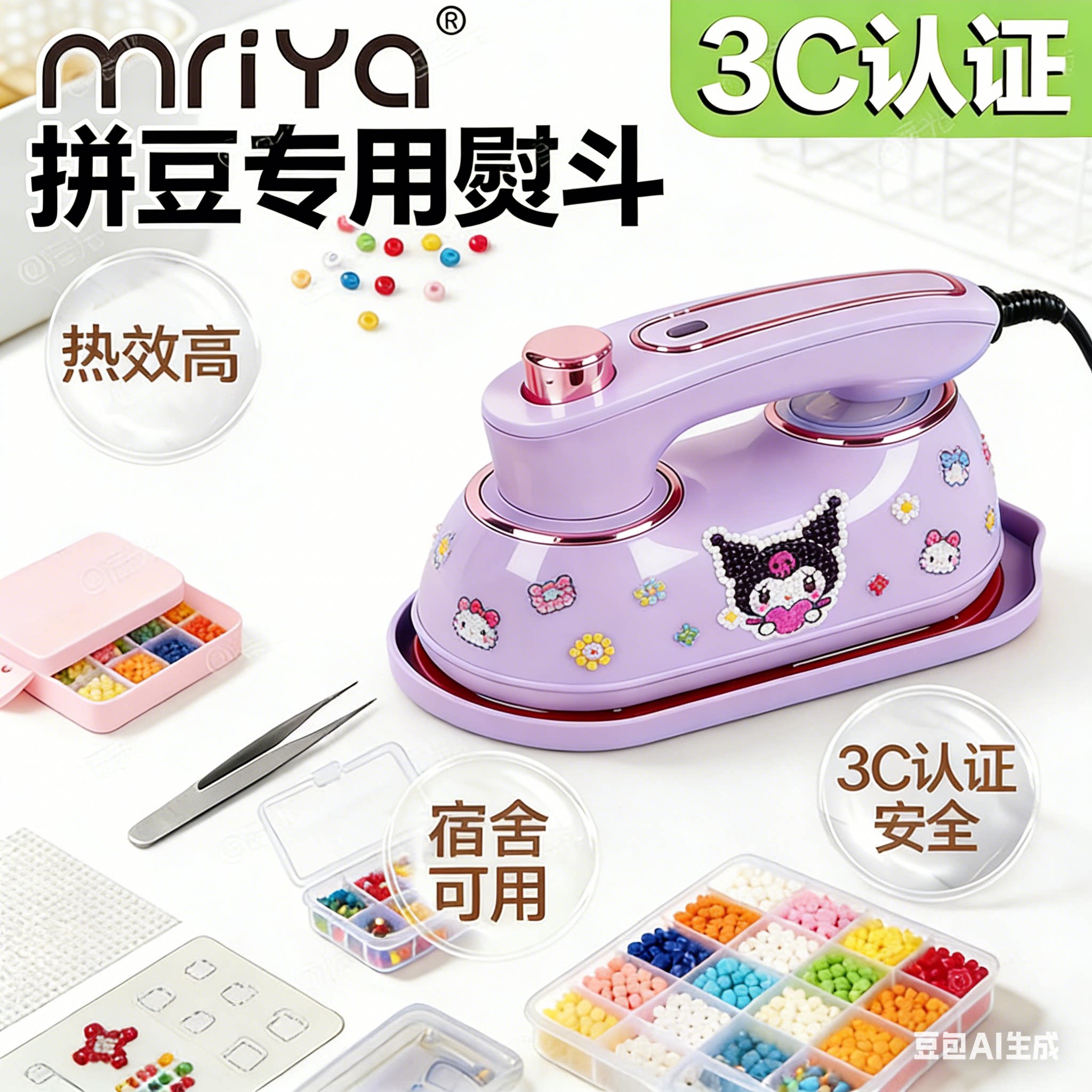 af拼豆大白熨斗专用电熨斗小型手持熨烫豆机迷你工具宿舍3c认证c