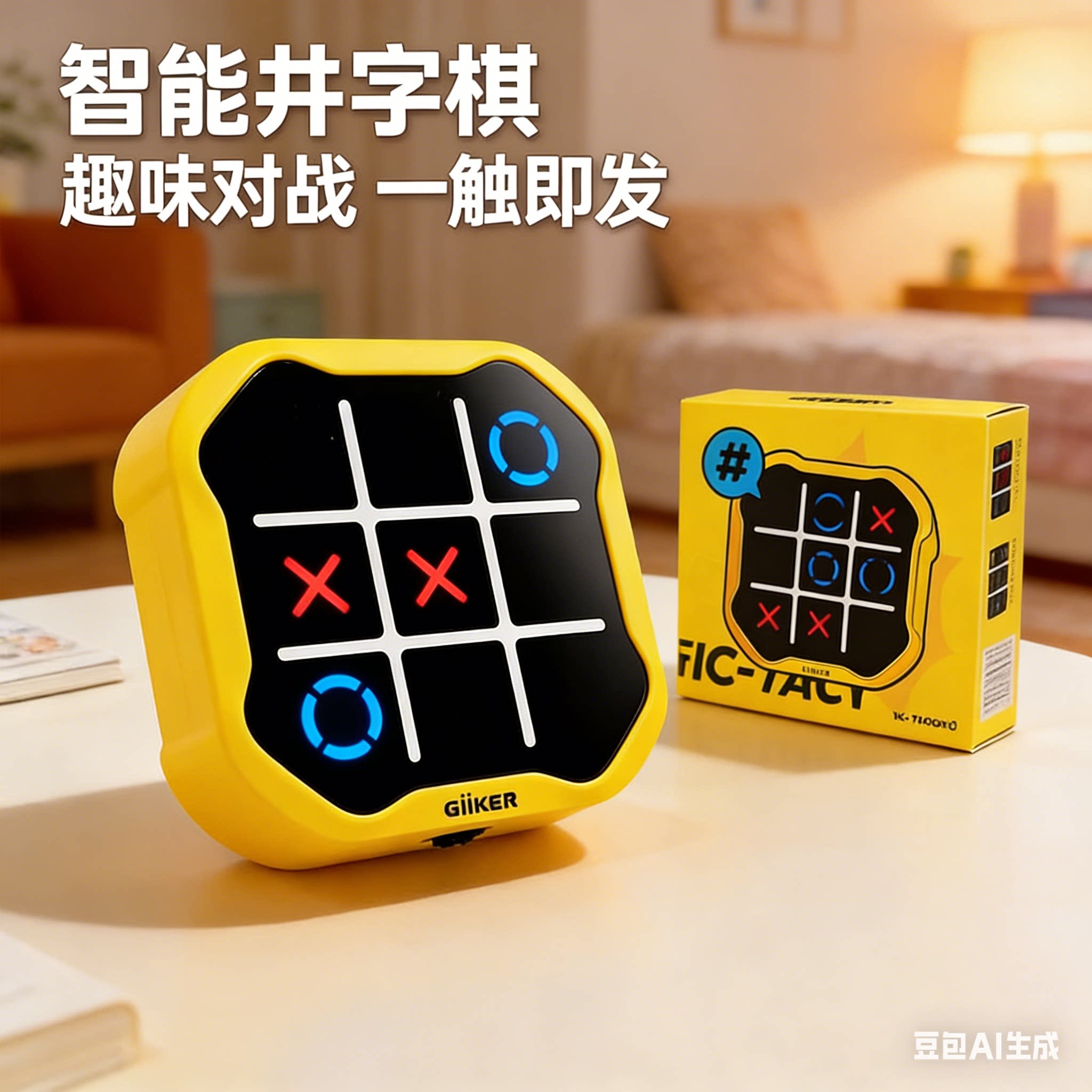 井字棋电子趣味儿童智能益智专注记忆玩具多功能棋盘多合一游戏机