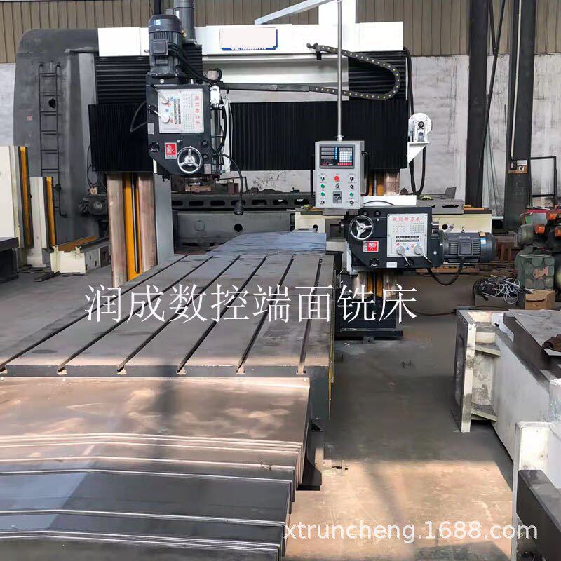 数控双面铣卧式立柱双头镗铣床大型端面铣铣削动力头数显钻铣机床