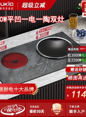 台嵌两用双炉3500W电磁灶台硕高