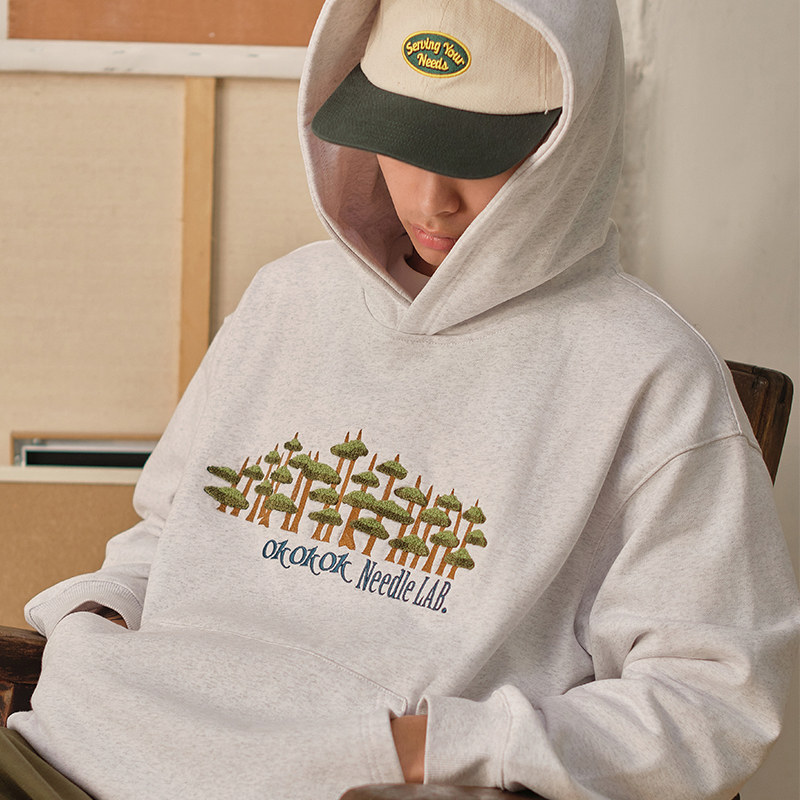 Mexishion毛巾绣宽松连帽卫衣