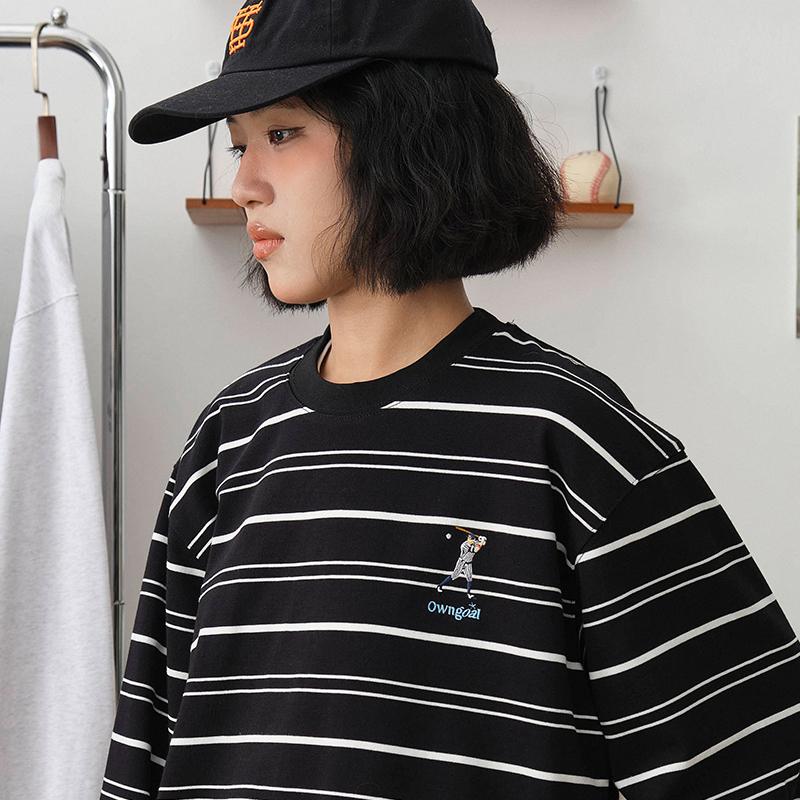 Mexishion长袖宽松男女T恤