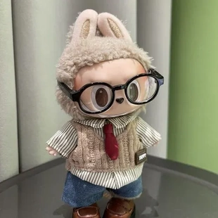 搪胶挂件卡其衬衫毛线拉拉布cm娃衣套装labobo派对17不不公仔