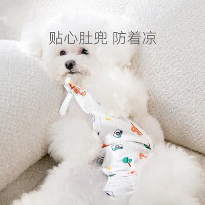 狗狗碎花防骚扰生理裤宠物裤手术绝育服防舔春夏季小熊后猫咪