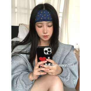 渣渣Yo韩系小众设计ins感配饰星星柳钉简约发箍不勒头小头发带女