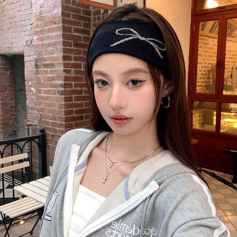 2025新款偶像练习生蝴蝶结吸汗运动感发带女月子洗脸时髦百搭头巾