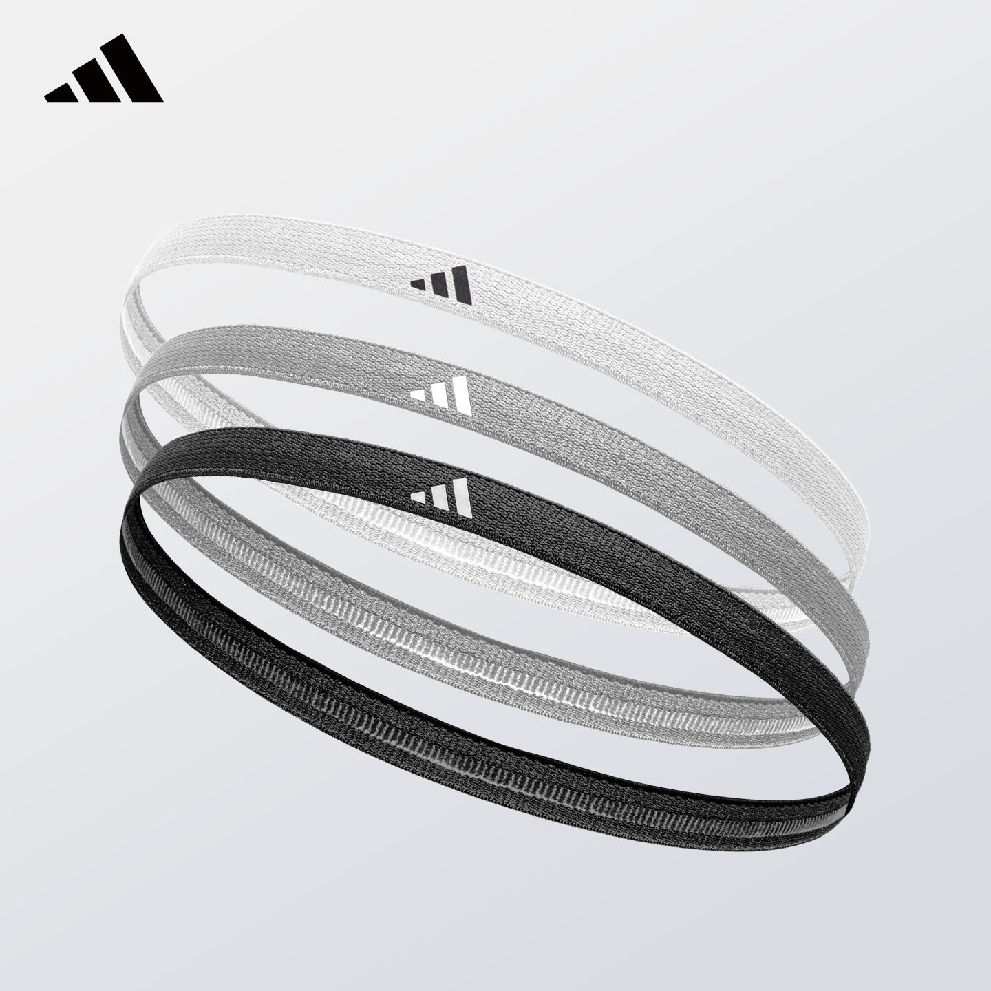 Adidas阿迪达斯运动发带导汗带女瑜伽健身跑步止汗头带吸汗束发细