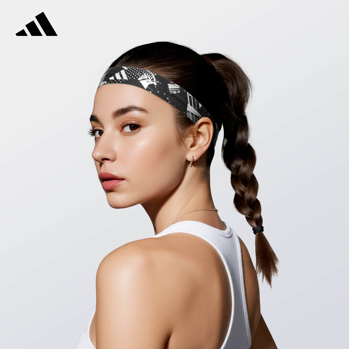 Adidas阿迪达斯运动发带导汗带止汗带女吸汗头带瑜伽跑步羽毛球男