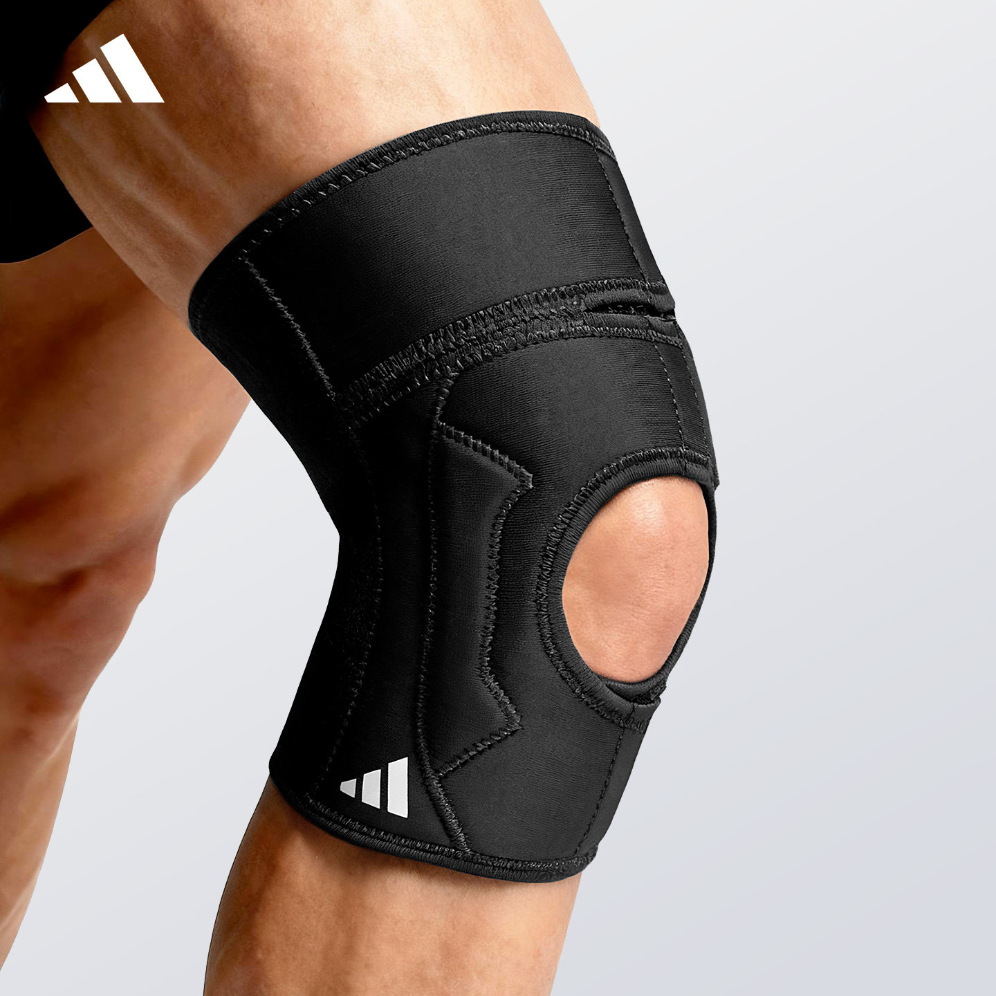 Adidas阿迪达斯运动护膝男半月板损伤护具徒步登山跑步篮球羽毛球