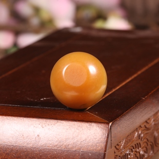 20mm苏工新疆和田玉籽料黄沁圆珠红玉珠子单珠散珠手串配饰