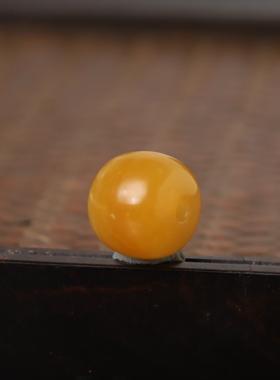 新疆和田玉籽料黄沁圆珠手链