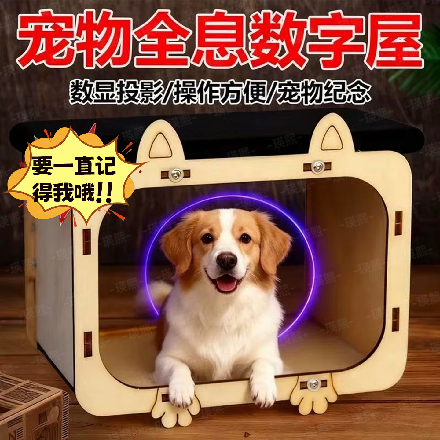宠物全息数字屋纪念摆件高透光